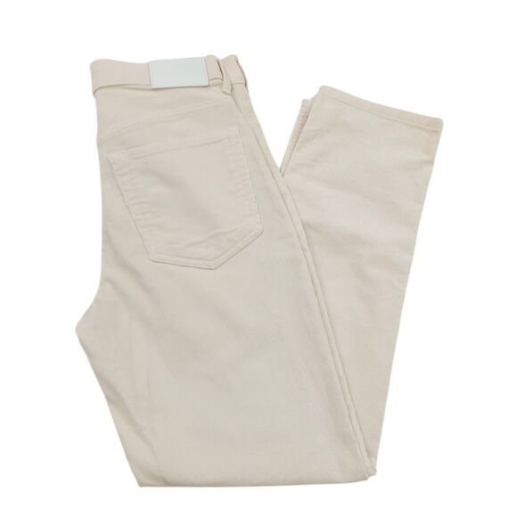 Everlane Corduroy Pants 27 Beige Baby Cord Cheeky Straight Leg Stretch Comfort - Picture 8 of 12